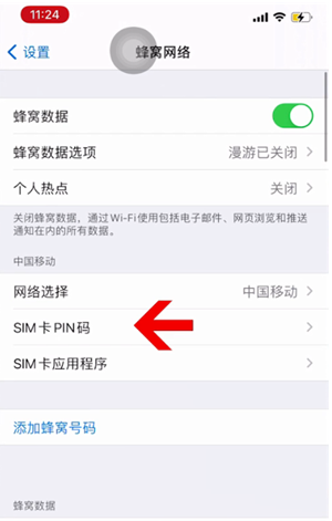 彭泽苹果14维修网分享如何给iPhone14的SIM卡设置密码 